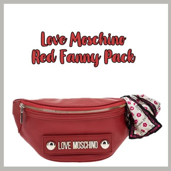 Love Moschino Handbags - Love Moschino Red Fanny Pack